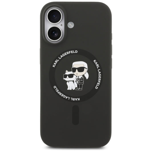 Futrola MagSafe za Apple iPhone 17, Karl Lagerfeld, Ring Karl & Choupette, Crna