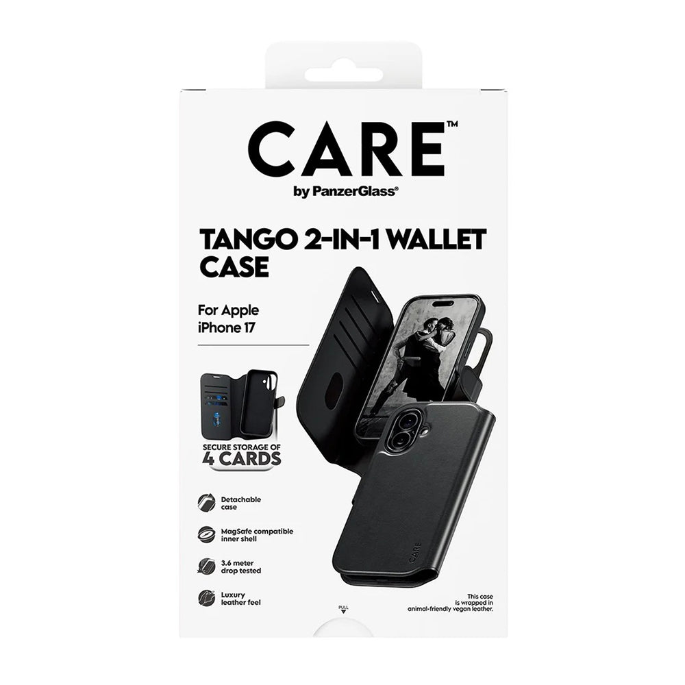 Futrola MagSafe za Apple iPhone 17, PanzerGlass, Care Feature Tango Two-in-One, Crna