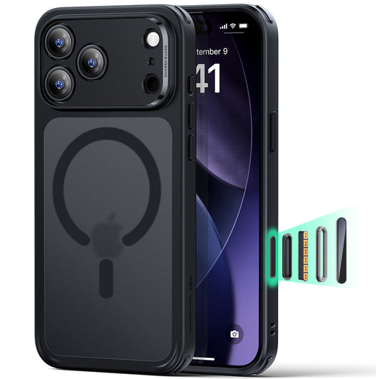 Futrola MagSafe za Apple iPhone 17 Pro, ESR, Classic Hybrid, Satin Crna