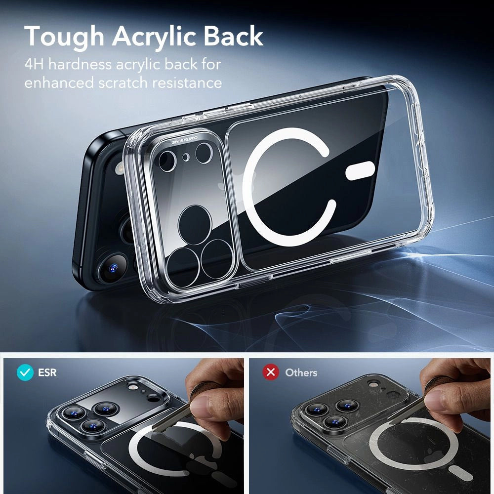 Futrola MagSafe za Apple iPhone 17 Pro, ESR, Classic Hybrid sa zaštitnikom ekrana, Prozirna