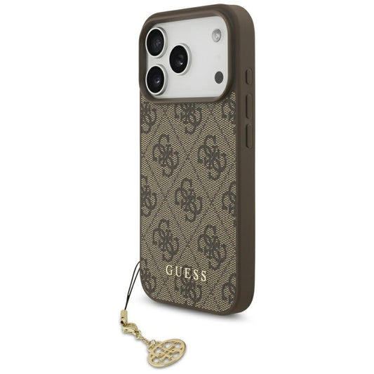 MagSafe futrola za Apple iPhone 17 Pro, Guess, 4G Charm Cradle, smeđa