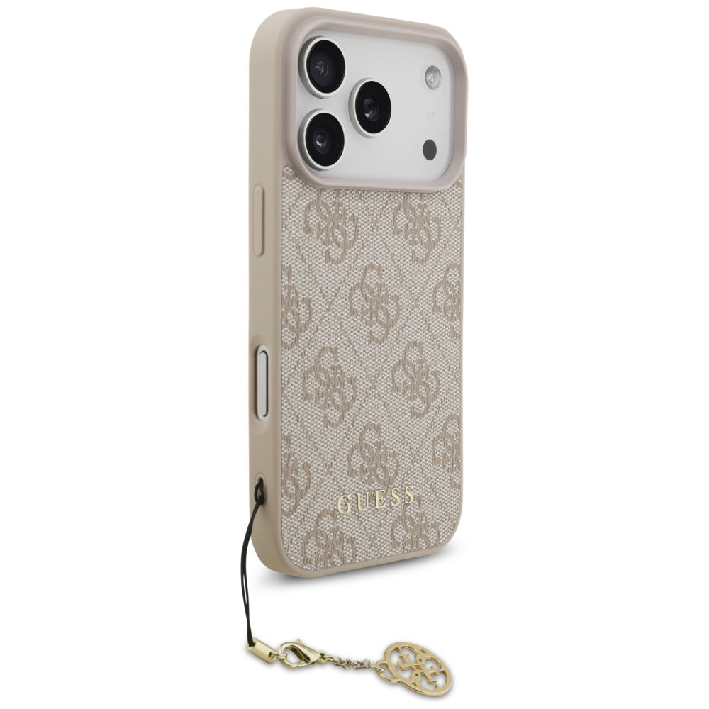 MagSafe futrola za Apple iPhone 17 Pro, Guess, 4G Charm Cradle, Roza