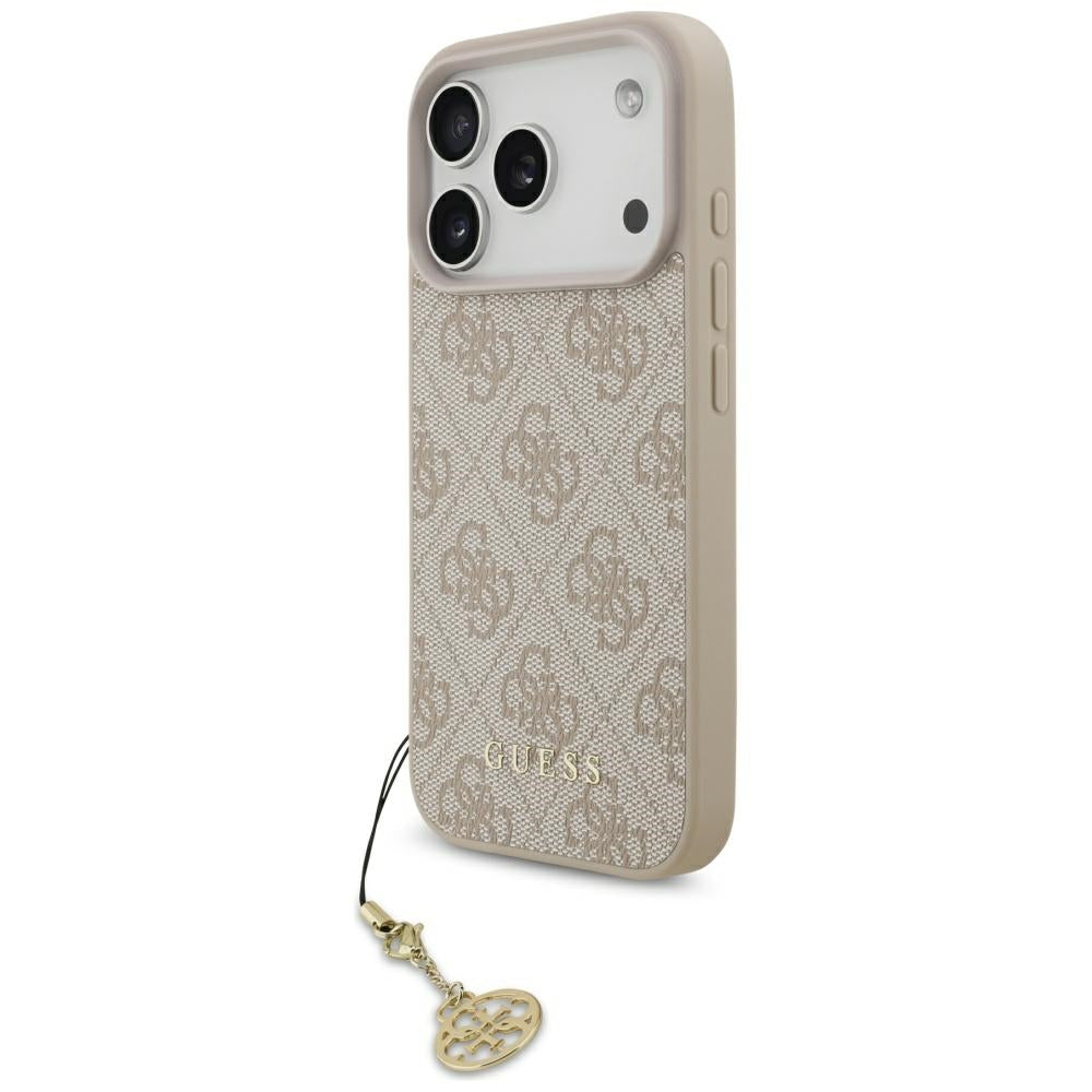 MagSafe futrola za Apple iPhone 17 Pro, Guess, 4G Charm Cradle, Roza