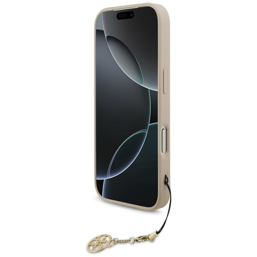 MagSafe futrola za Apple iPhone 17 Pro, Guess, 4G Charm Cradle, Roza