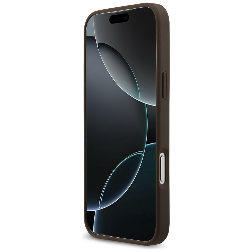 MagSafe futrola za Apple iPhone 17 Pro, Guess, 4G Circle Classic Logo, smeđa