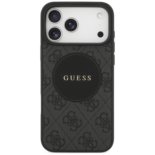 MagSafe futrola za Apple iPhone 17 Pro, Guess, 4G Circle Classic Logo, Crna
