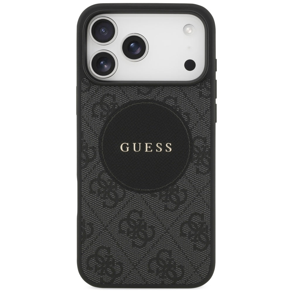 MagSafe futrola za Apple iPhone 17 Pro, Guess, 4G Circle Classic Logo, Crna