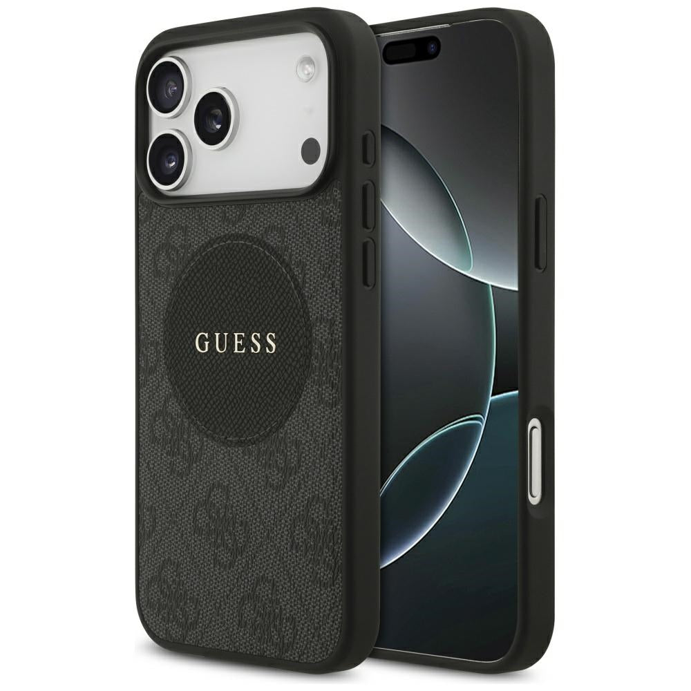MagSafe futrola za Apple iPhone 17 Pro, Guess, 4G Circle Classic Logo, Crna