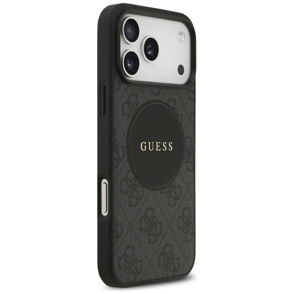 MagSafe futrola za Apple iPhone 17 Pro, Guess, 4G Circle Classic Logo, Crna