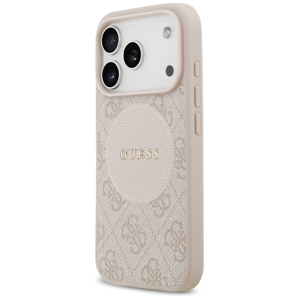 MagSafe futrola za Apple iPhone 17 Pro, Guess, 4G Circle Classic Logo, Roza