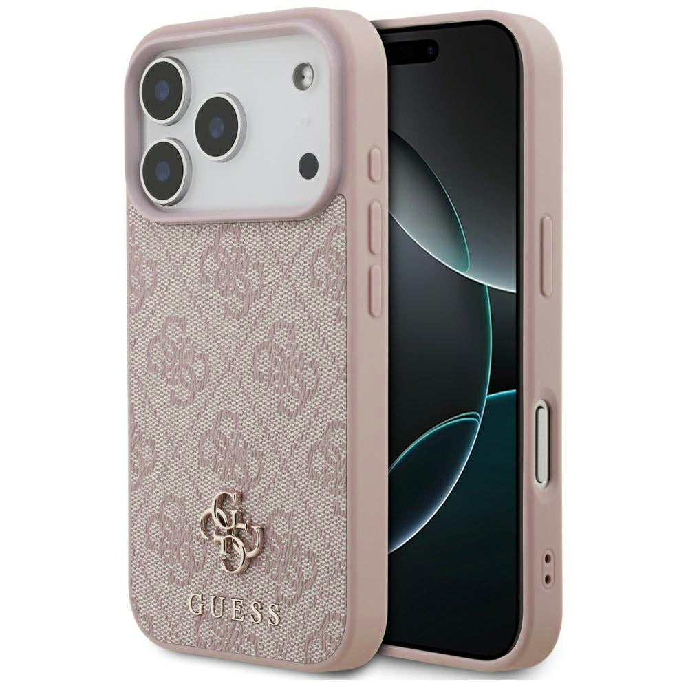 Futrola MagSafe za Apple iPhone 17 Pro, Guess, 4G Small and Classic Logo, Roza