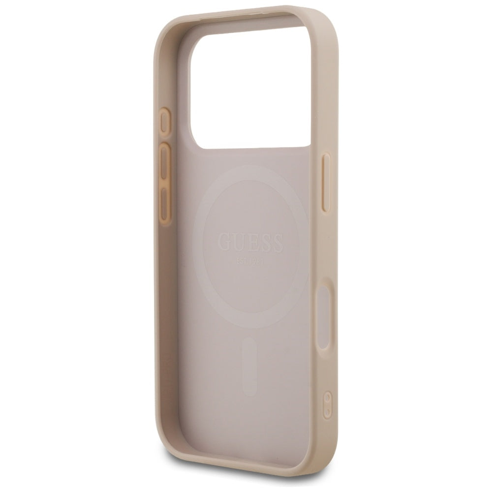 Futrola MagSafe za Apple iPhone 17 Pro, Guess, 4G Small and Classic Logo, Roza