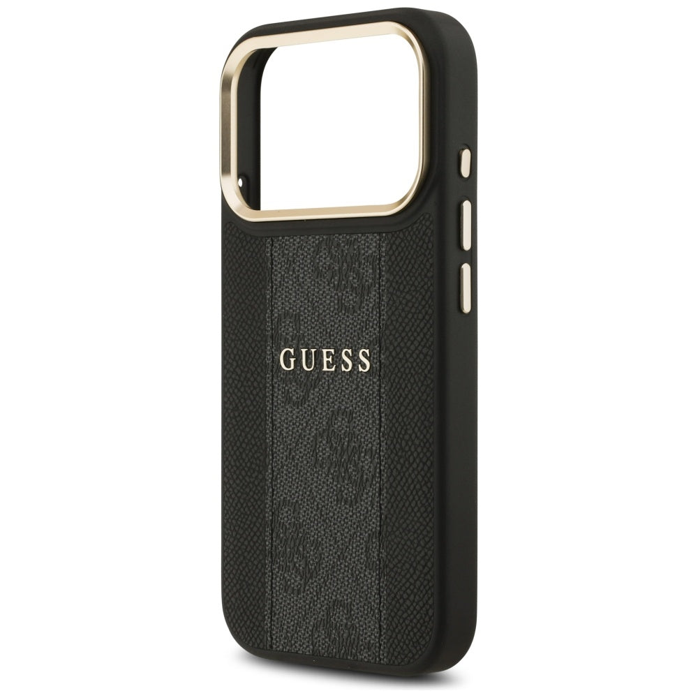 MagSafe futrola za Apple iPhone 17 Pro, Guess, 4G Stripe, Crna