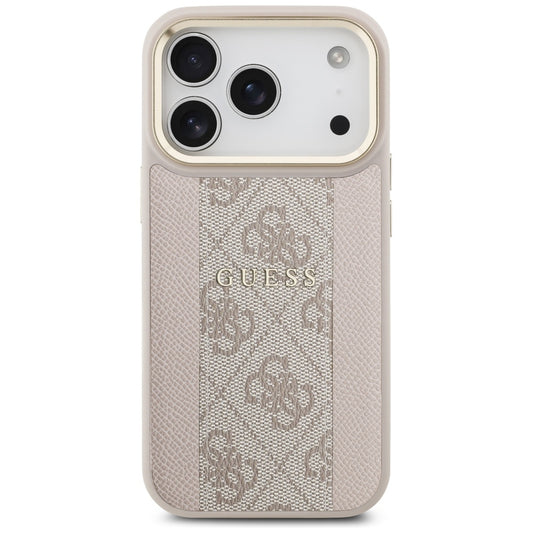 MagSafe futrola za Apple iPhone 17 Pro, Guess, 4G Stripe, Roza