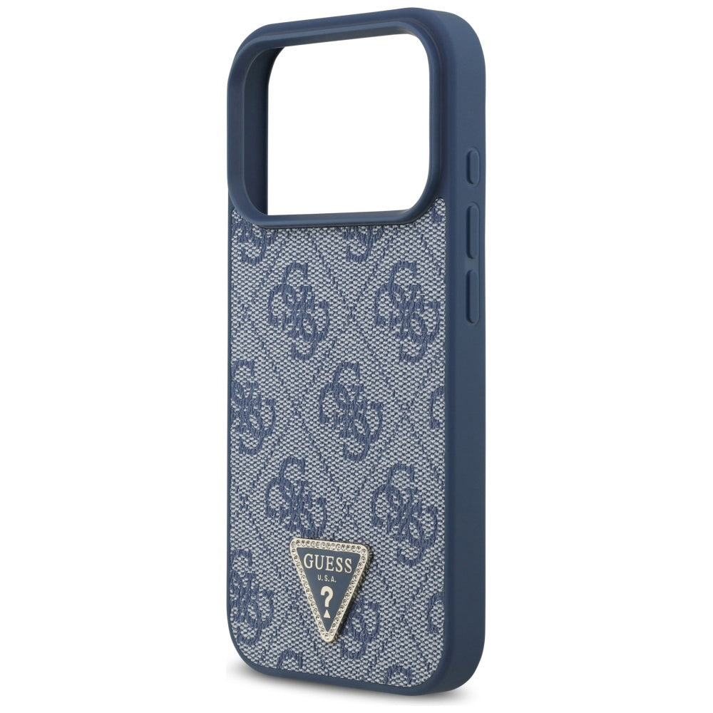 MagSafe futrola za Apple iPhone 17 Pro, Guess, 4G Triangle Strass, Plava