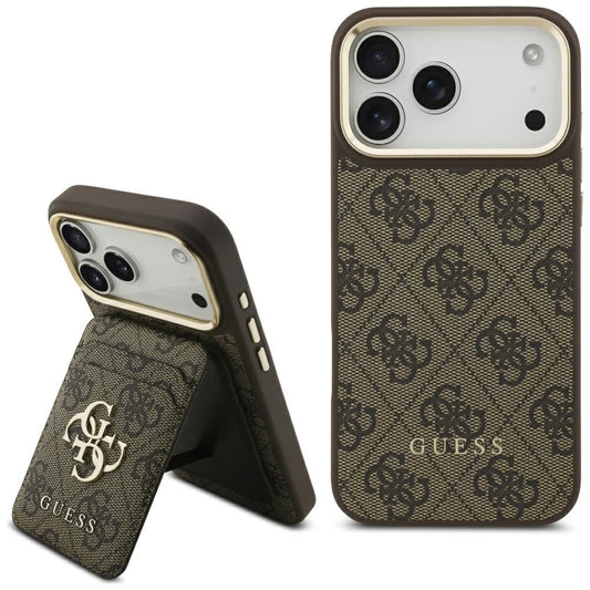 Futrola MagSafe za Apple iPhone 17 Pro, Guess, Cardslot 4G, Smeđa