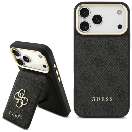 Futrola MagSafe za Apple iPhone 17 Pro, Guess, Cardslot 4G, Crna