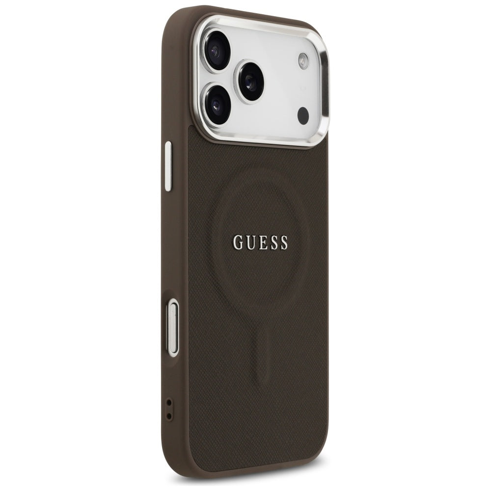 MagSafe futrola za Apple iPhone 17 Pro, Guess, Classic Logo, smeđa