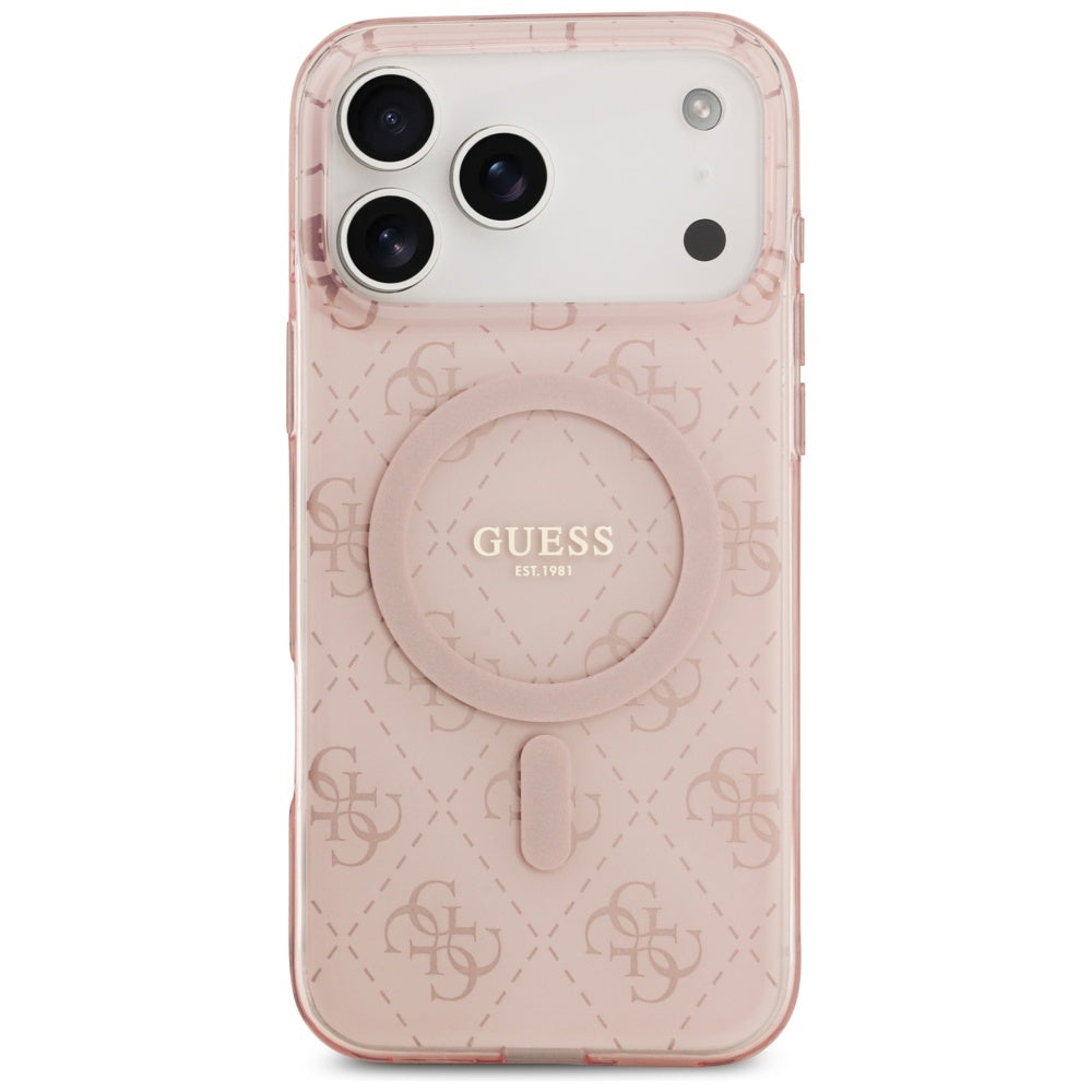 MagSafe futrola za Apple iPhone 17 Pro, Guess, IML 4G Background, Roza