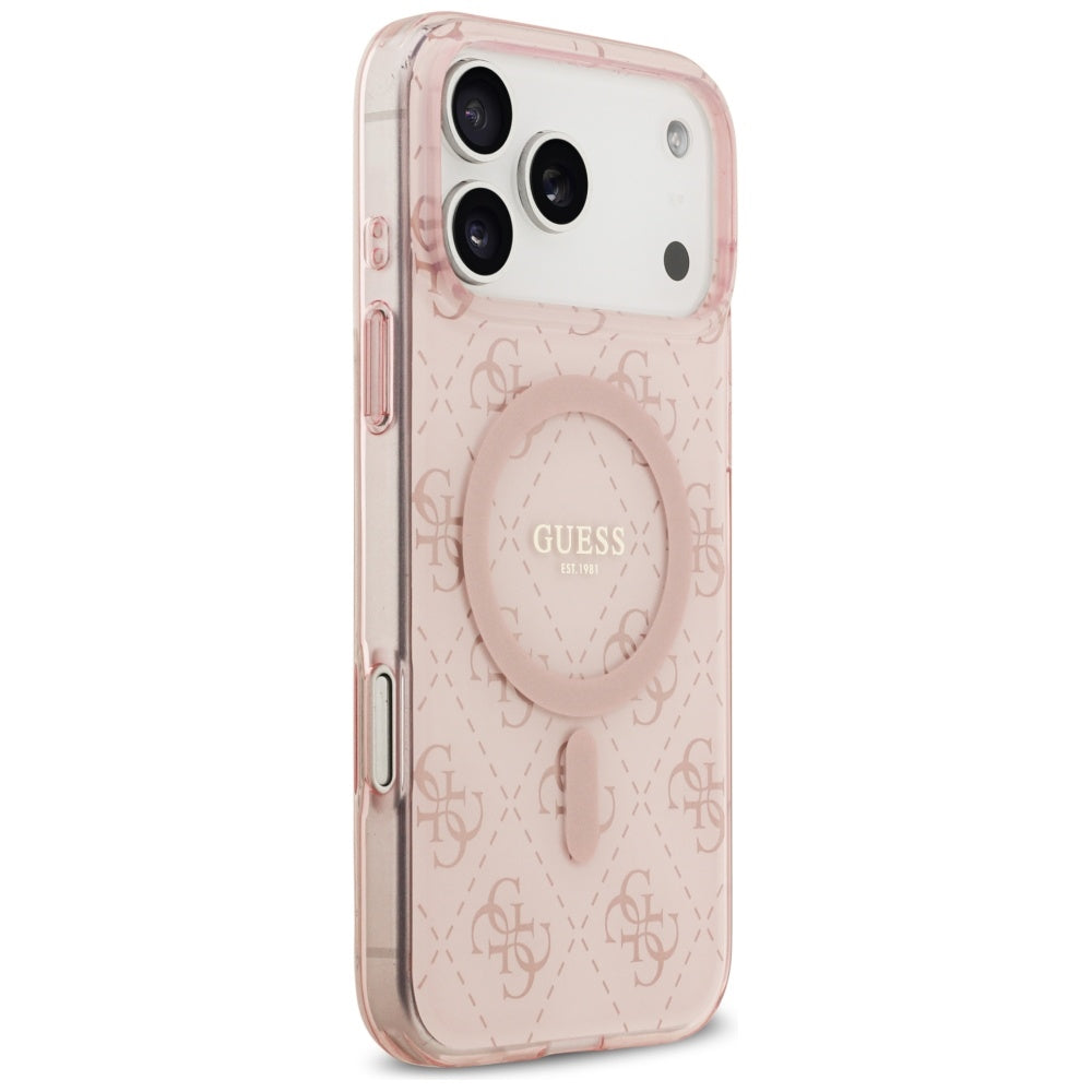 MagSafe futrola za Apple iPhone 17 Pro, Guess, IML 4G Background, Roza