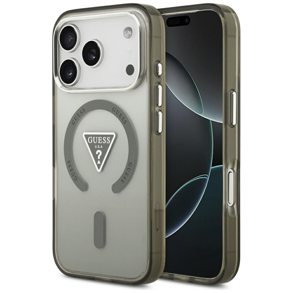 Futrola MagSafe za Apple iPhone 17 Pro, Guess, IML Gradient Triangle Logo, Kaki