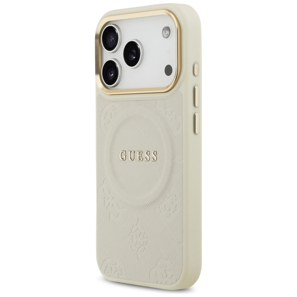 MagSafe futrola za Apple iPhone 17 Pro, Guess, Peony Hot Stamp, Bež
