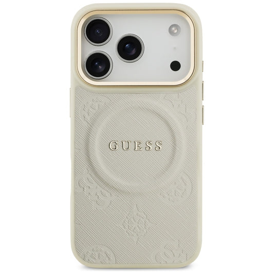 MagSafe futrola za Apple iPhone 17 Pro, Guess, Peony Hot Stamp, Bež