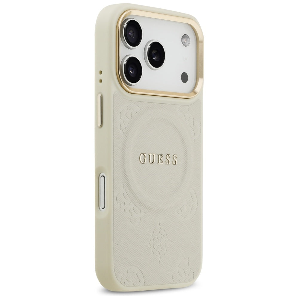 MagSafe futrola za Apple iPhone 17 Pro, Guess, Peony Hot Stamp, Bež