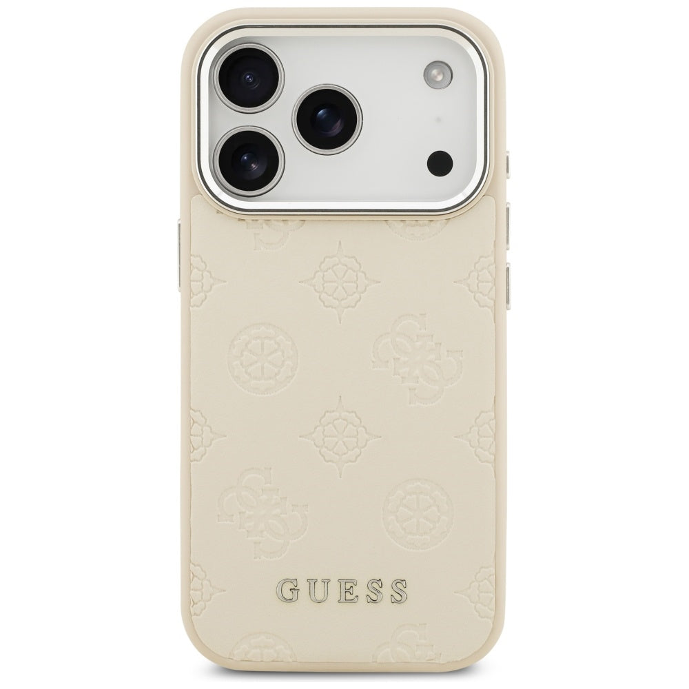 MagSafe futrola za Apple iPhone 17 Pro, Guess, Peony Hot Stamp Script, Bež