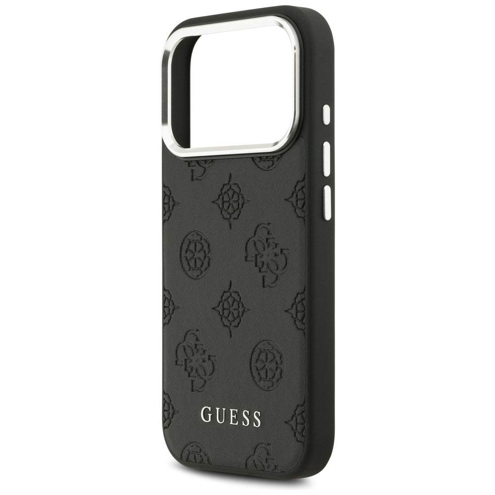 MagSafe futrola za Apple iPhone 17 Pro, Guess, Peony Hot Stamp Script, Crna