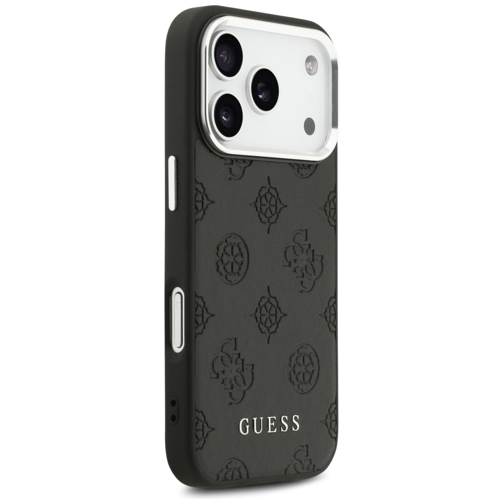 MagSafe futrola za Apple iPhone 17 Pro, Guess, Peony Hot Stamp Script, Crna