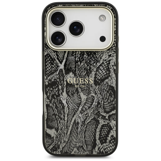Futrola MagSafe za Apple iPhone 17 Pro, Guess, Python uzorak, Crna