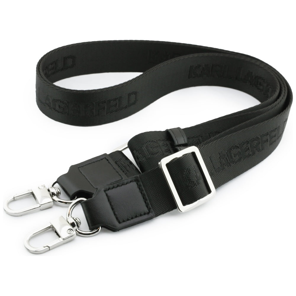 MagSafe futrola za Apple iPhone 17 Pro, Karl Lagerfeld, Big Strap Choupette Metal Logo, Crna