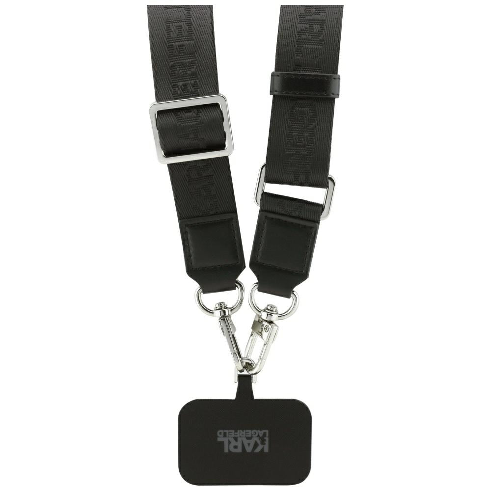 Futrola MagSafe za Apple iPhone 17 Pro, Karl Lagerfeld, Big Strap Karl Metal Logo, Crna