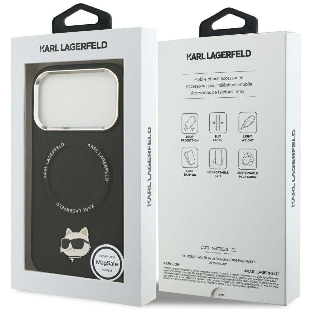 MagSafe futrola za Apple iPhone 17 Pro, Karl Lagerfeld, Choupette Pin, Crna