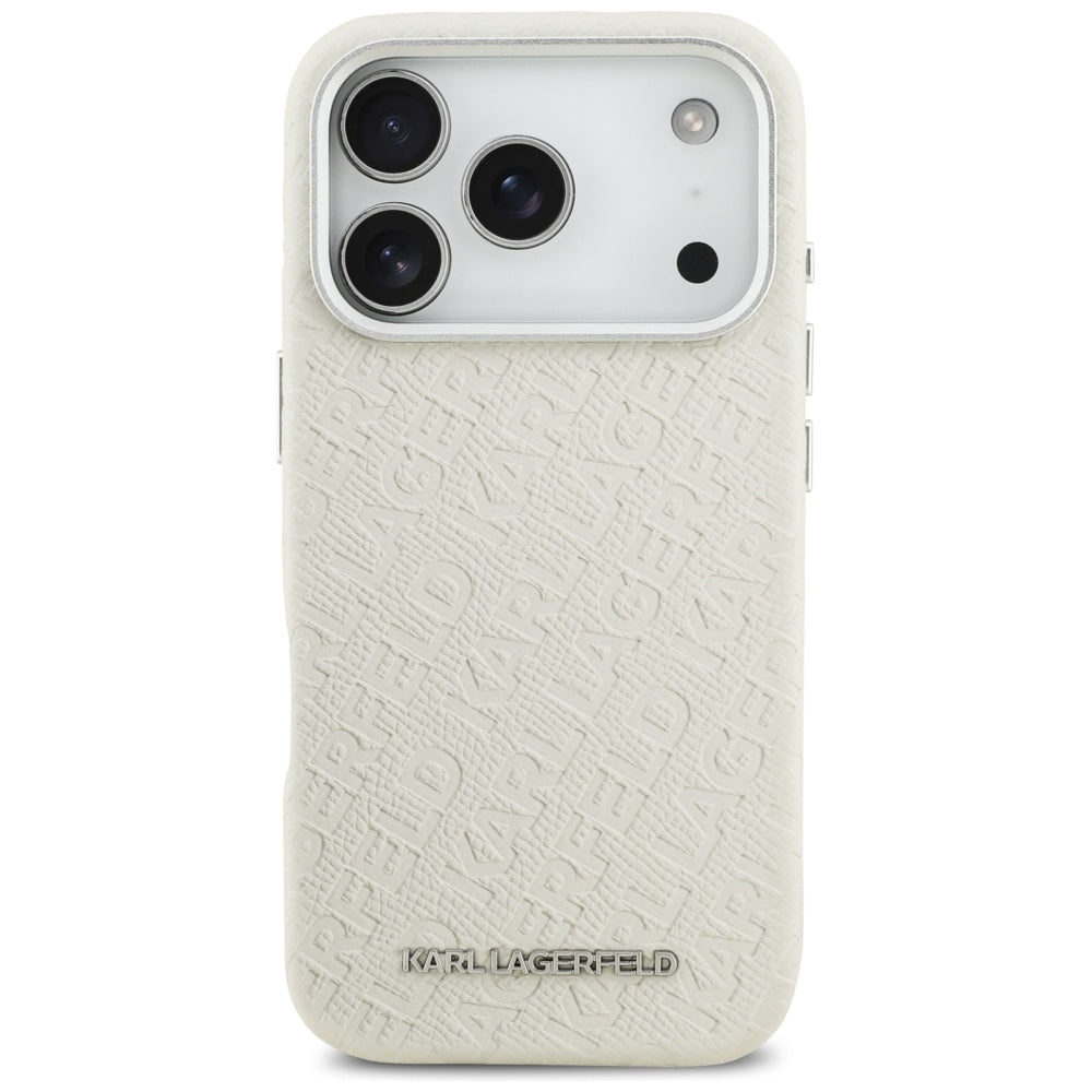 MagSafe futrola za Apple iPhone 17 Pro, Karl Lagerfeld, FW Stamped Karl, Bež