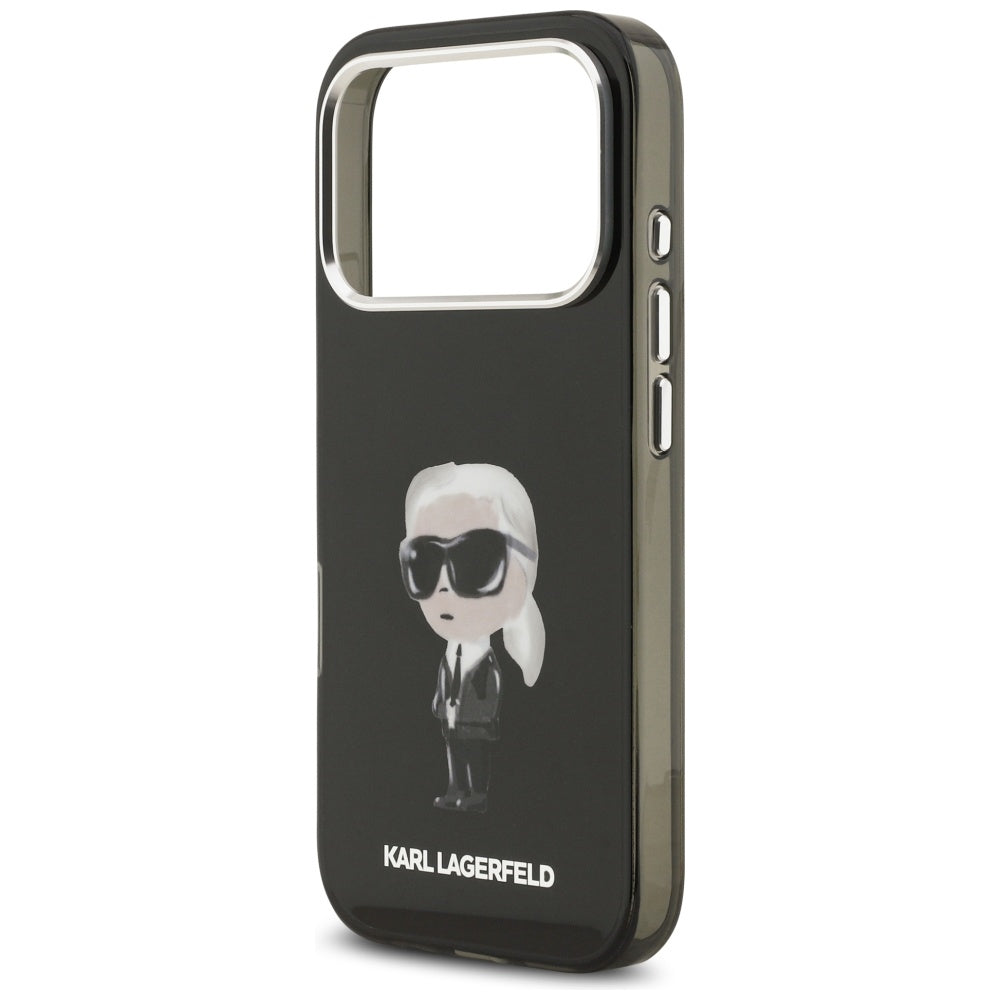 Futrola MagSafe za Apple iPhone 17 Pro, Karl Lagerfeld, IML Aquarelle Karl Ikonik, Crna