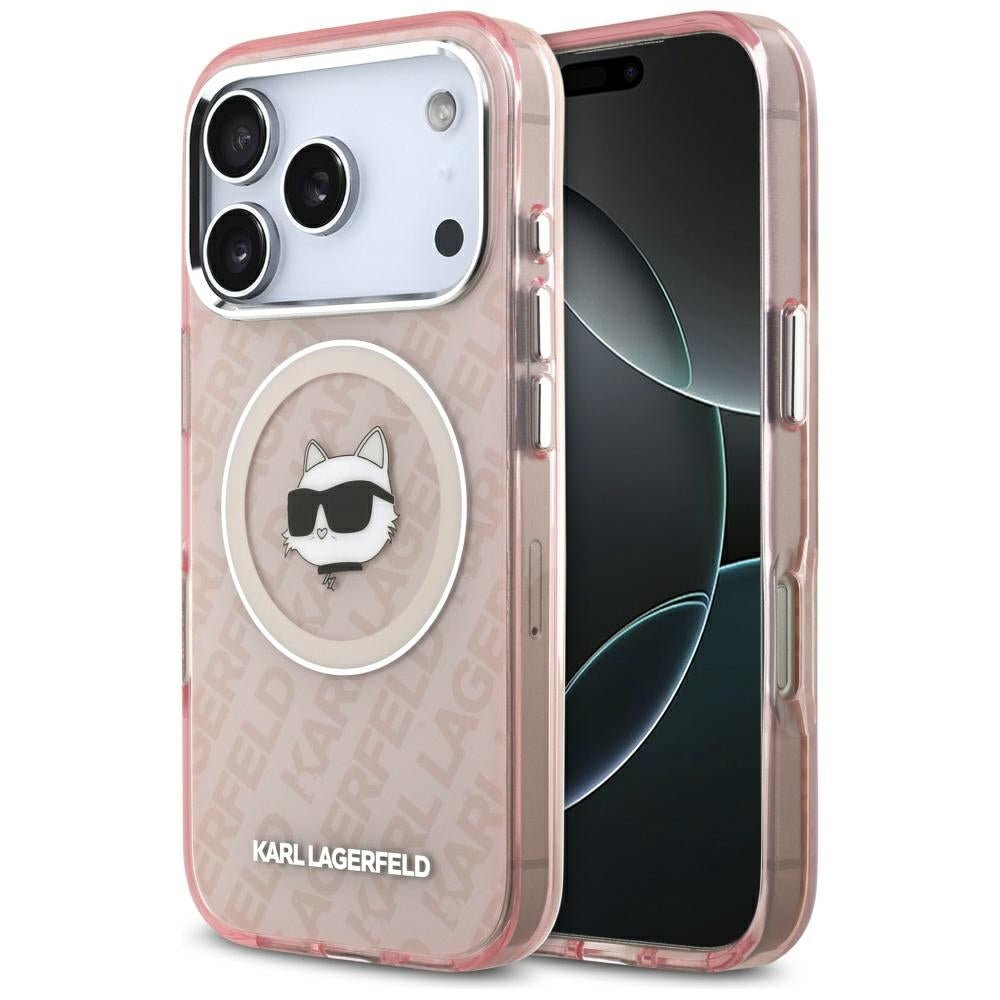Futrola MagSafe za Apple iPhone 17 Pro, Karl Lagerfeld, IML Choupette`s Head, Roza
