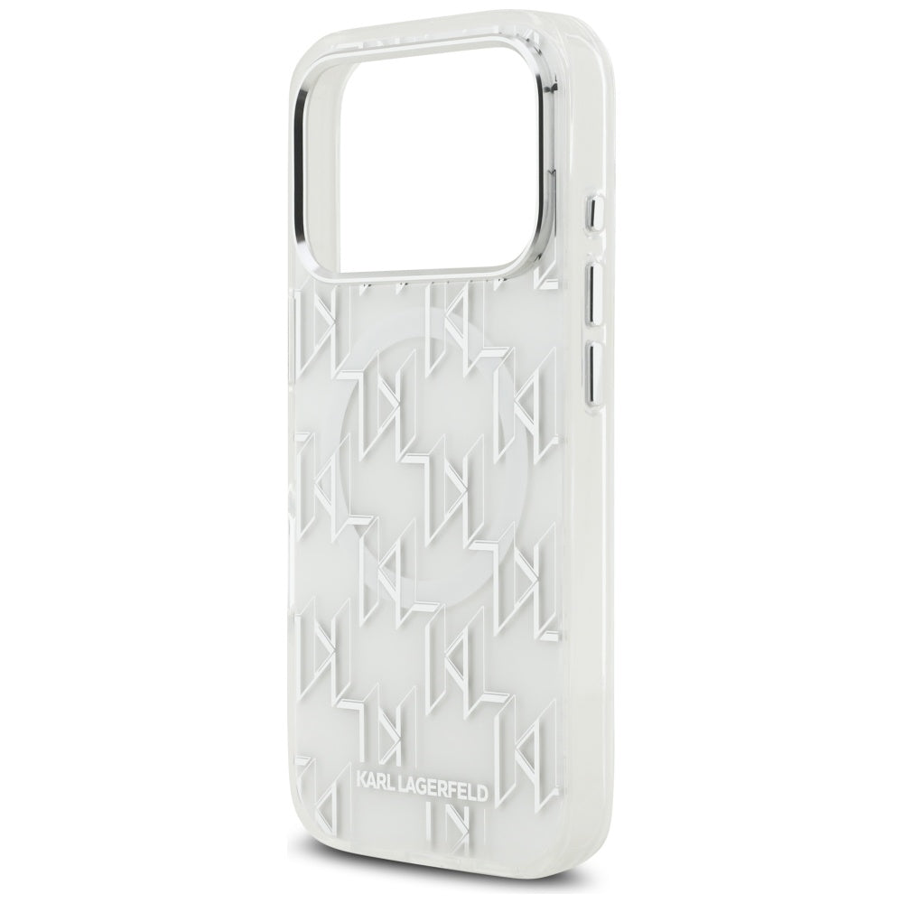 Futrola MagSafe za Apple iPhone 17 Pro, Karl Lagerfeld, IML KL Monogram, Bijela