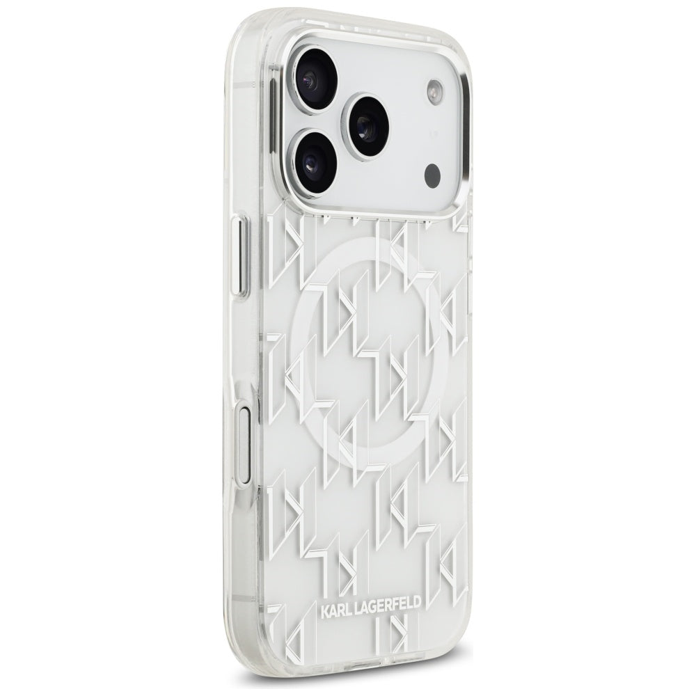Futrola MagSafe za Apple iPhone 17 Pro, Karl Lagerfeld, IML KL Monogram, Bijela