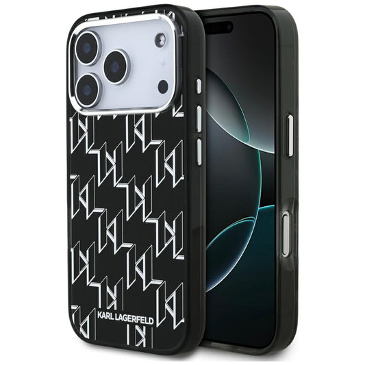 Futrola MagSafe za Apple iPhone 17 Pro, Karl Lagerfeld, IML KL Monogram, Crna