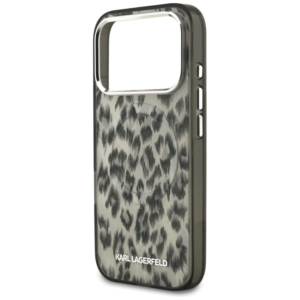 Futrola MagSafe za Apple iPhone 17 Pro, Karl Lagerfeld, IML Leopard uzorak, Smeđa