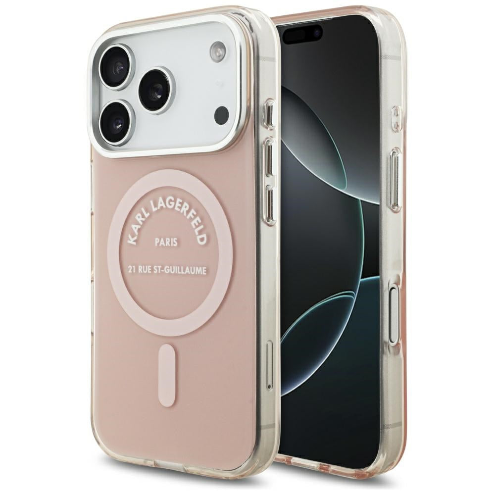 Futrola MagSafe za Apple iPhone 17 Pro, Karl Lagerfeld, IML Logo RSG, Roza