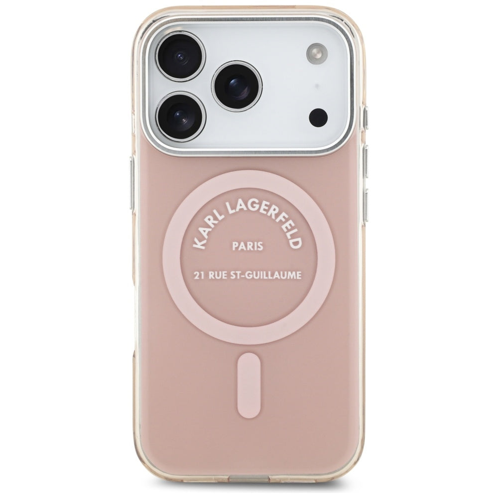 Futrola MagSafe za Apple iPhone 17 Pro, Karl Lagerfeld, IML Logo RSG, Roza