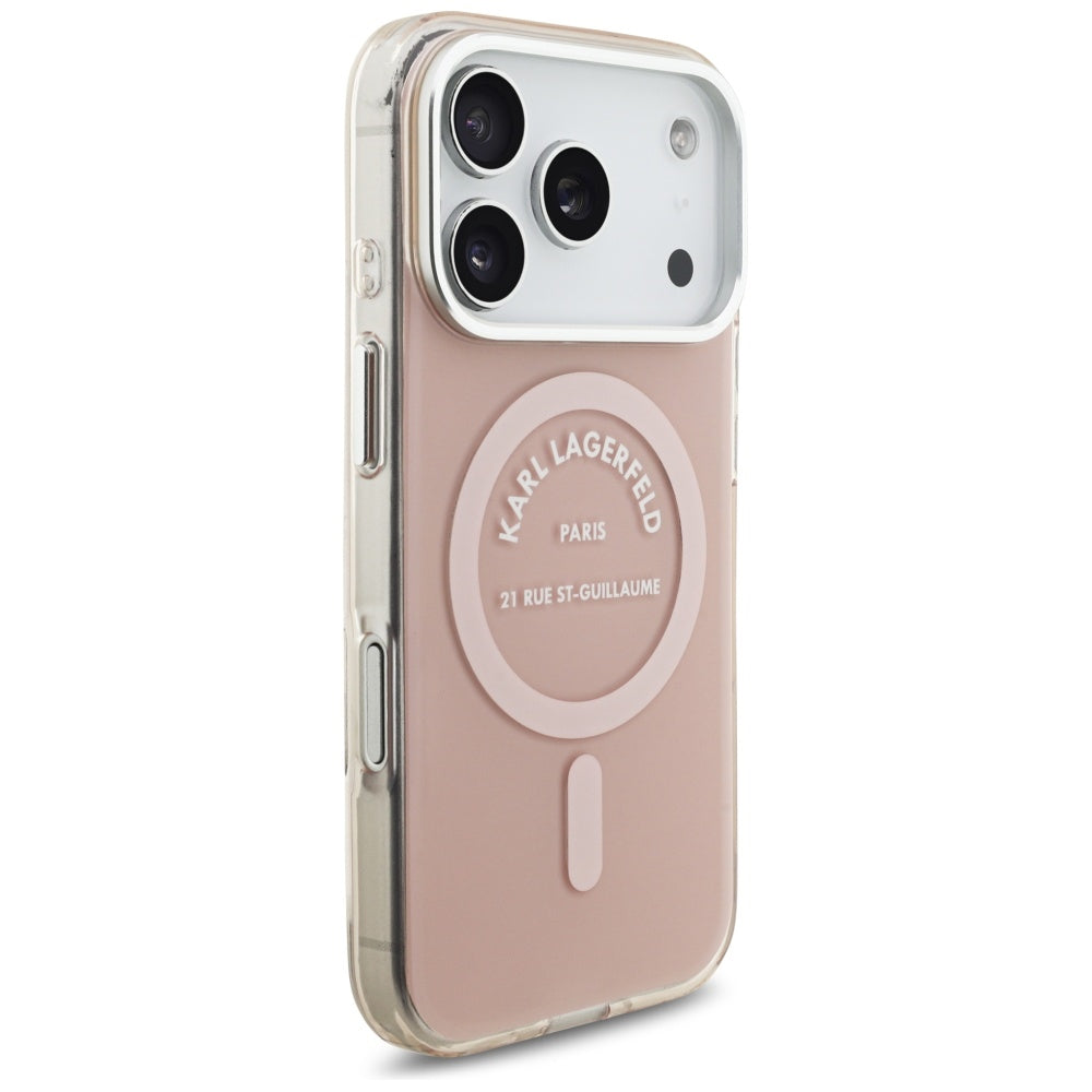 Futrola MagSafe za Apple iPhone 17 Pro, Karl Lagerfeld, IML Logo RSG, Roza