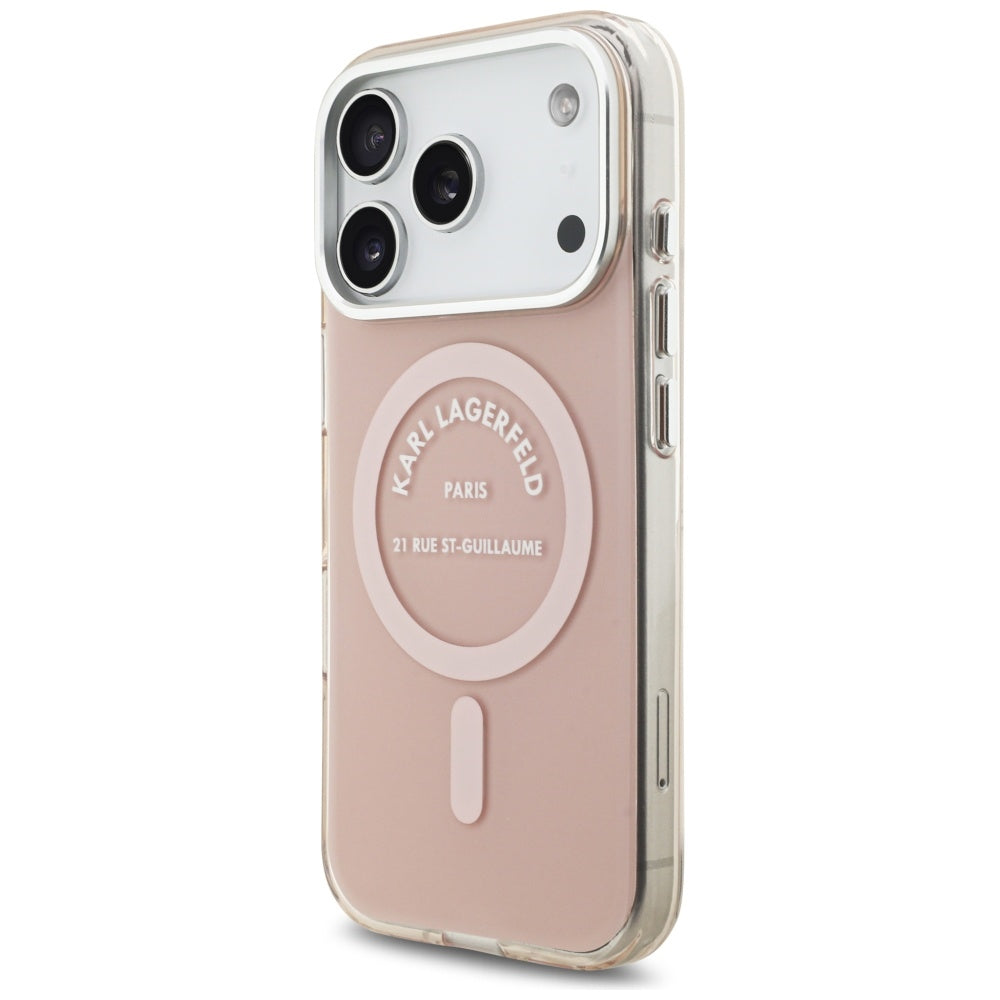 Futrola MagSafe za Apple iPhone 17 Pro, Karl Lagerfeld, IML Logo RSG, Roza