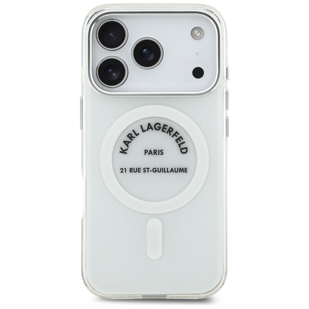 Futrola MagSafe za Apple iPhone 17 Pro, Karl Lagerfeld, IML Logo RSG, Prozirna