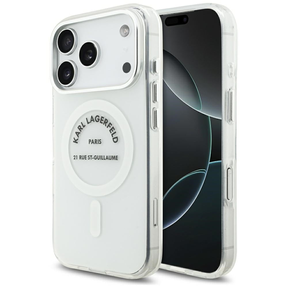 Futrola MagSafe za Apple iPhone 17 Pro, Karl Lagerfeld, IML Logo RSG, Prozirna