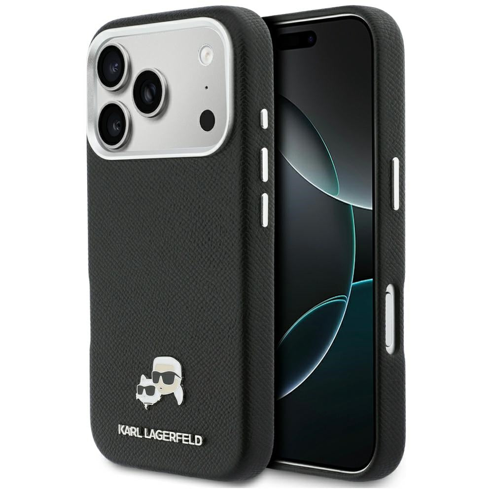 Futrola MagSafe za Apple iPhone 17 Pro, Karl Lagerfeld, Karl & Choupette Head's Pin, Crna