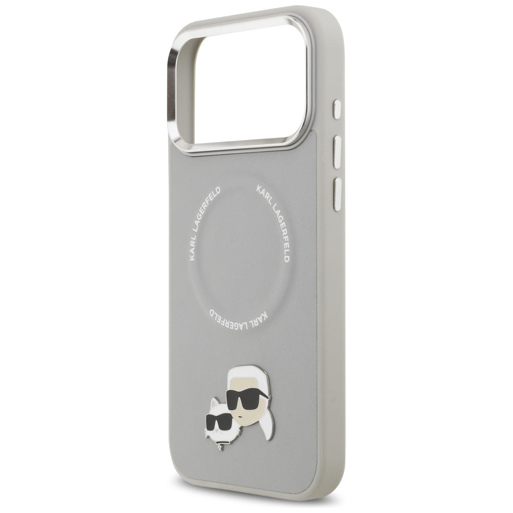MagSafe futrola za Apple iPhone 17 Pro, Karl Lagerfeld, Karl & Choupette Pins, Siva